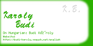 karoly budi business card